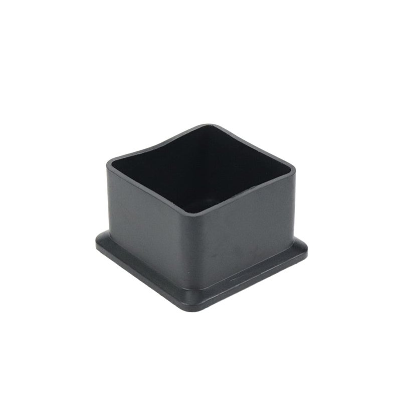 Mcredy Chair Leg Caps Table Chair Leg Cover Foot End Cap Protector Inner Size 1.5"x1.5" Rubber Furniture Foot Fit for Square Chair Feet Floor Protectors, Black-4 Pcs - Image 3